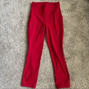 Lululemon Athletica Swift Speed High Rise Crop 23” Dark Red